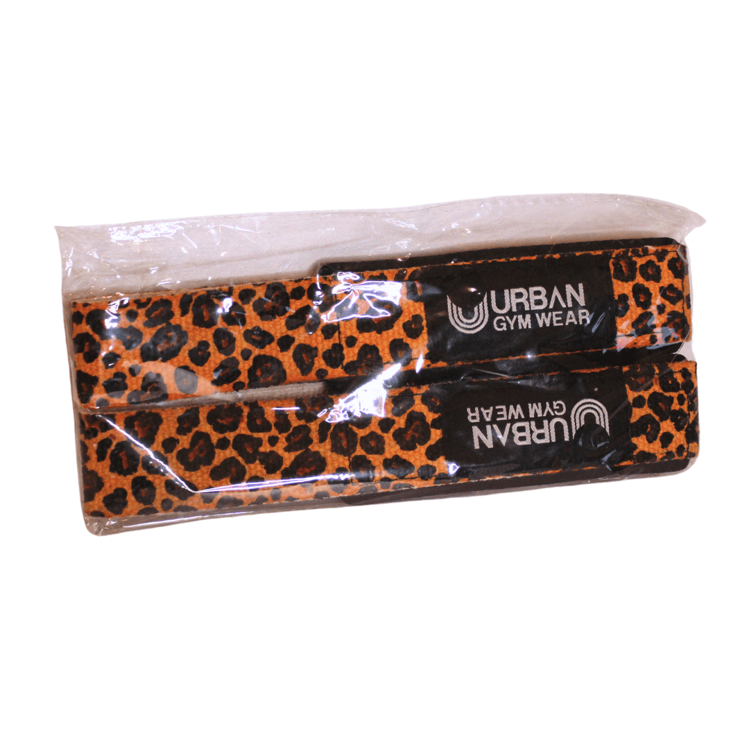 Urban Gym Wear Padded Lifting Straps Animal Print - Image 2