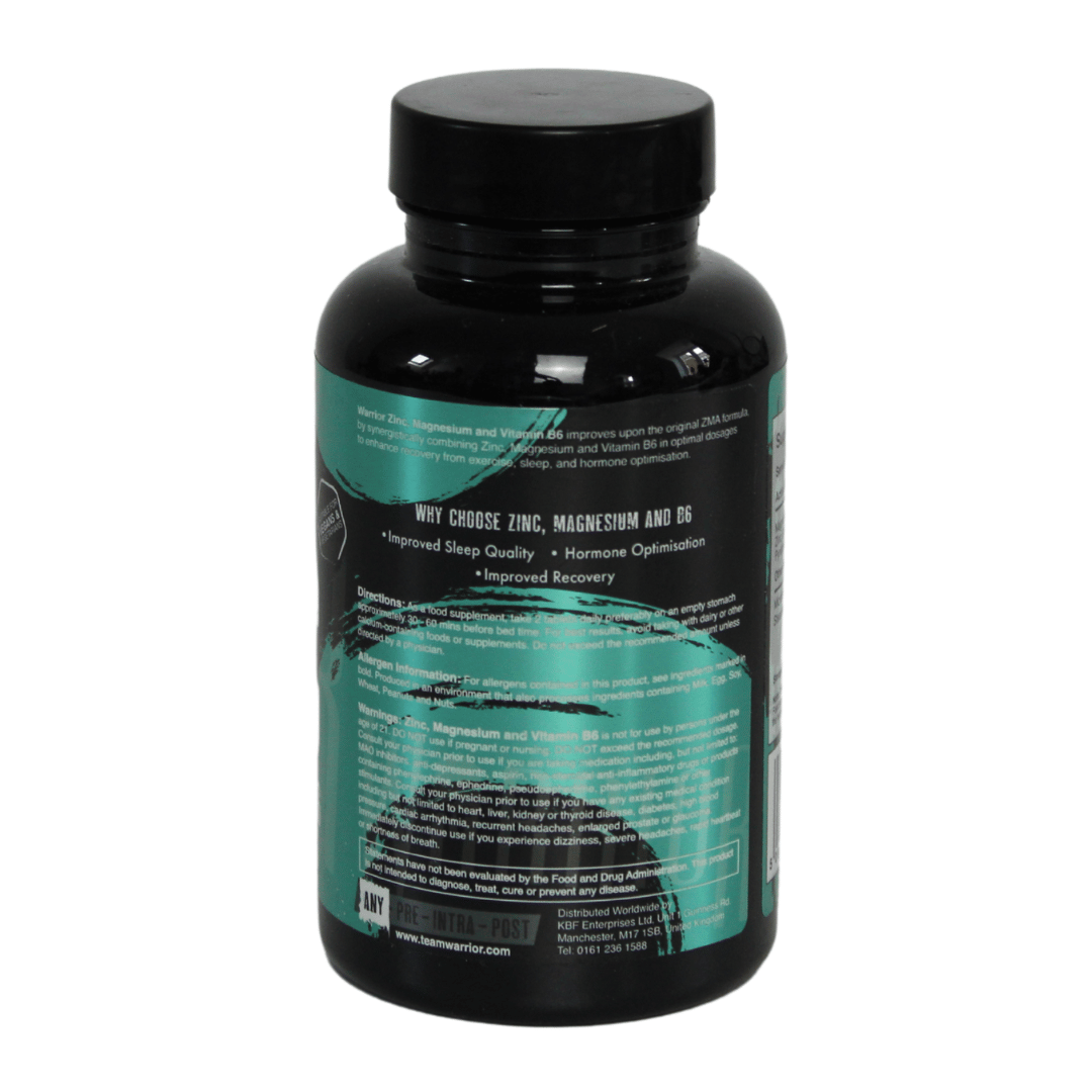 Warrior Zinc, Magnesium & B6 – 60 Tablets - Image 2