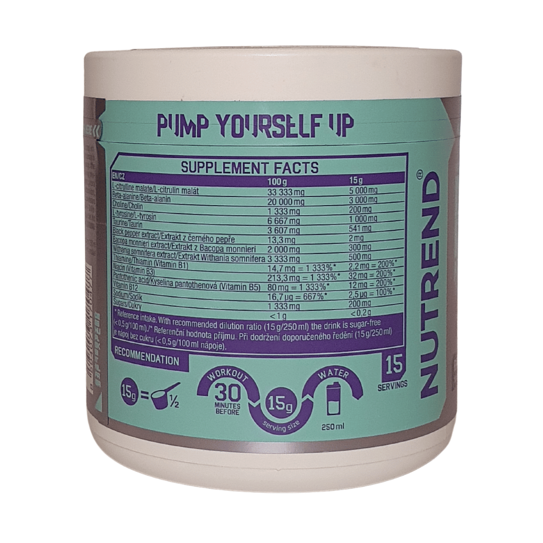 Nutrend Pump Pre-Workout 225g - Image 7