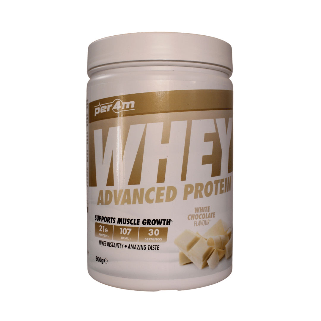 per4m whey protein white choc