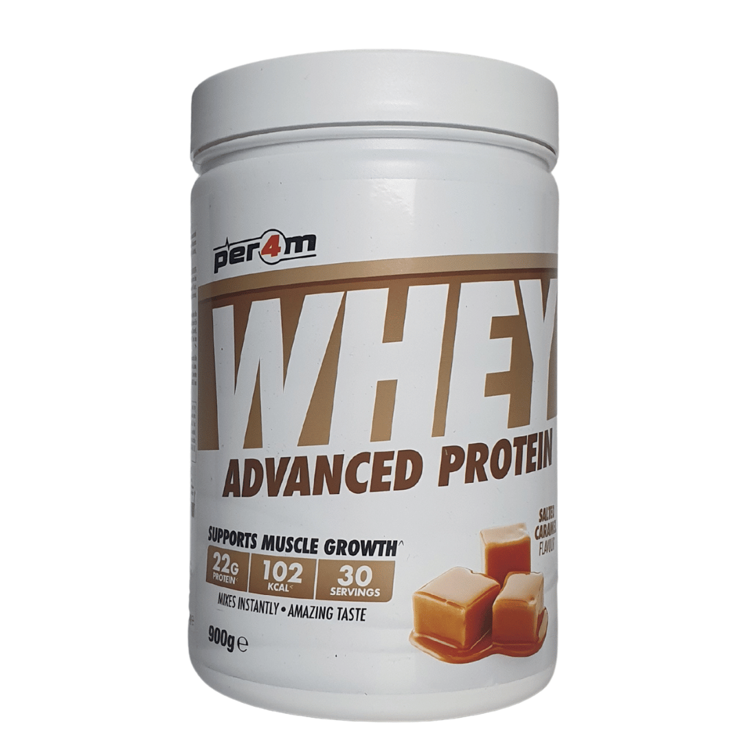 per4m whey protein 900g salted caramel on 10reps