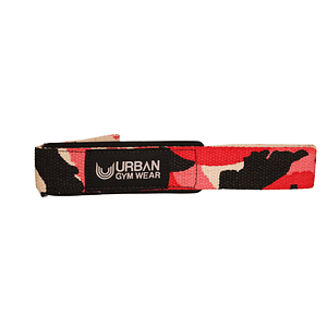 urban gym wear lifting straps red camo