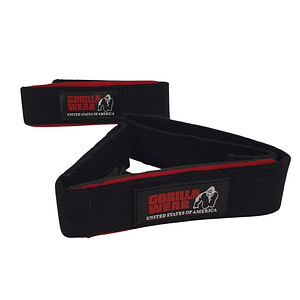 Gorilla Wear Padded Lifting Straps – Black/Red